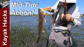 Fishing for Red Drum in NC - Mid-Tide & Close to Launch Site