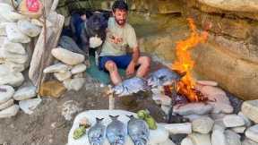3 DAYS solo survival (NO FOOD, NO WATER, NO SHELTER) Catch and Cook - Fishing - Bushcraft Camping