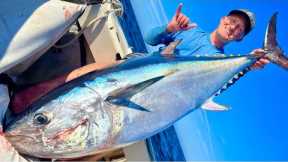 Bluefin Tuna Fishing Southern California NEW PERSONAL BEST (Catch and Cook)