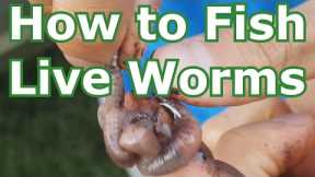 How to Fish with Live Worms: Setup - Hooking, Tips - Lakes, Rivers, Creeks, Ponds