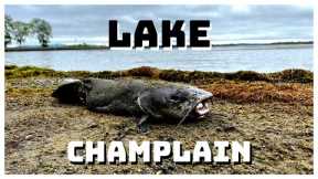 Shore fishing Lake Champlain in search of Champ!