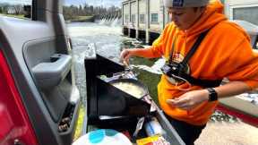 Walleye Catch and Cook out of My Truck | Feeding Strangers...