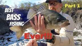 Crazy Australian Bass Fishing!!!! Freshwater Wild River Bass Fishing At Its BEST!!!!! PART 1