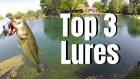 DON'T GO Pond Bass Fishing WITHOUT These 3 LURES (Top 3 Pond Baits)