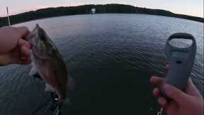 Fishing for bass on lake allatoona
