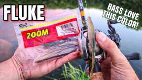 Flukes in Grass Catch PICKY BASS! (Bank Fishing Pressured Lake)