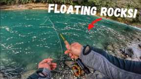 FLY FISHING Amongst FLOATING ROCKS!!