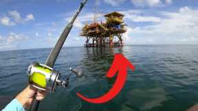 DEEP SEA CATCH AND COOK! (GIANT OIL RIG FISHING)