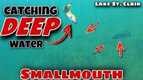 Lake St. Clair Smallmouth Bass Fishing DEEP Water!! | August 17, 2022