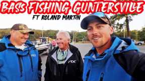 TOPWATER BASS FISHING WITH ROLAND MARTIN! (LAKE GUNTERSVILLE)