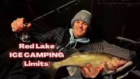 Red Lake CAMPING and ICE FISHING! (Early Ice 2022)