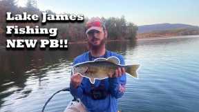 Lake James Bass Fishing NEW PB Meanmouth Bass!!!