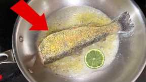 How to Get Delicious CRISPY skin on fish ❗️ catch n cook trout fishing