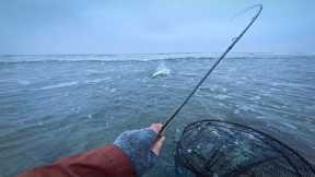Fantastic Fishing Day in the Worst Weather - Winter Coastal Fly Fishing