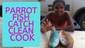 Parrot Fish Catch Clean Cook