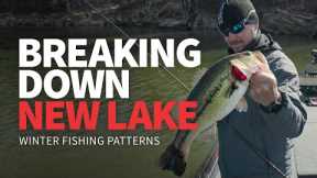 Establishing PATTERN on NEW Lake (Winter Bass Fishing)