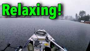 POURING RAIN and Kayak FISHING? YES!!  (Lake Conroe TEXAS)