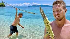 Hand Made Spear (that works) Spearing Fish Catch n Cook