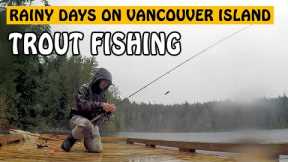 Rainbow Trout Fishing Vancouver Island Lakes in the Rain | Fishing with Rod