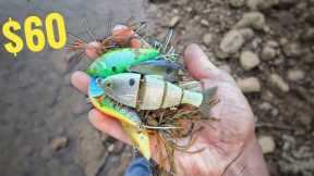 I found $60 worth of free fishing lures in a drained lake!