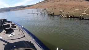 Lake Oroville Rising Water: Driftwood Nightmare, Sunken Houseboat, January 2023 Bass Club Derby