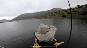 My 1st Ever Raining Day Kayak Fishing Trip -Pine Flat Lake-
