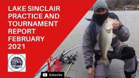 Lake Sinclair Practice and Bass Fishing Tournament Report for February 2021