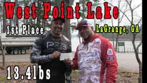 West Point Lake Fishing Tournament 1st Place Finish