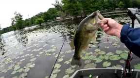 Rainy Summer Day Bass Fishing Lake Conway Arkansas