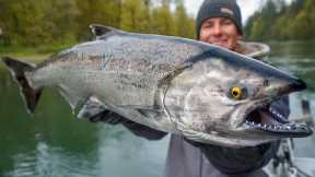 Most EXPENSIVE Salmon in WORLD! Catch Clean Cook (Chinook)
