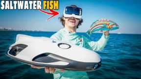 Catching EXOTIC SALTWATER FISH With An UNDERWATER DRONE!!