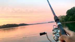 Fishing Beautiful Sunset for Catfish【Lake Lanier】