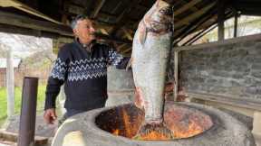 Big Catch Of Fish and Cooking It Whole in a Tandoor! Rustic Recipe