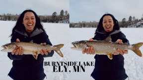 TROUT FISHING on BURNTSIDE LAKE in ELY MN | Fishing, HISEA, Trout dinner