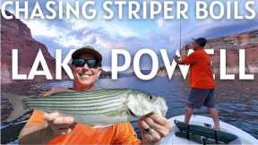 Chasing Striper Boils, Fishing Lake Powell, Day Two - Early Fall