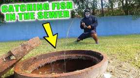 Man CATCHES Fish in SEWER!!!