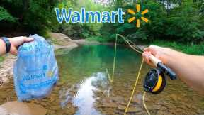 WALMART FLY FISHING CHALLENGE!! || Fly Fishing for Beginners (Brown Trout)