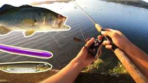 Some dropshot Action (Lake Miramar Bass Fishing)