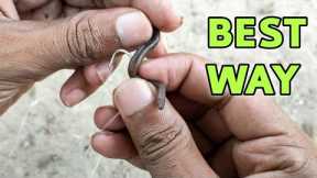best way to hook a worm for fishing | worm bait hooking trick