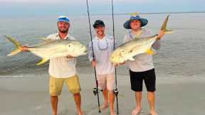 BEACH Fishing For GIANTS {Catch Clean Cook} Fish That Tastes Like BEEF?