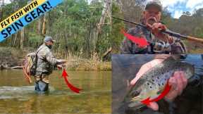FLY FISHING WITH SPIN GEAR! An Incredibly Effective Method for Catching More Trout