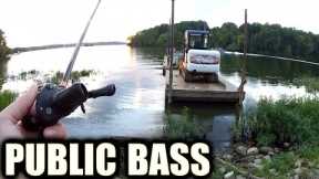 Fishing at a Public Park for Bass - Bank Fishing at a Lake (Texas Rig)