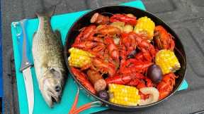 Crawfish Boil and Fish Cookout in the Woods!!