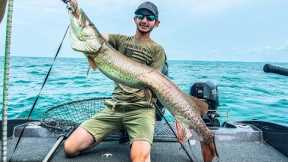 Musky Fishing Lake St. Clair with Todd and Joey Leopardi and Chris Schrecengost