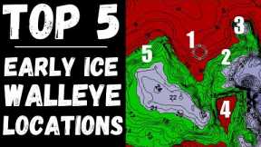 Early Ice Walleye Locations to CATCH MORE FISH! - First Ice Walleye Fishing