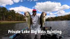 Private Lake Big Bass Hunting (FIshing with my sons)