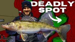 DEADLY Pattern for Early Ice Walleyes (Underwater Footage) - Ice Fishing Walleye Locations & Tips