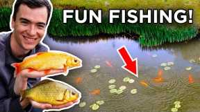Float Fishing for Colourful Fish on a Beautiful Lake