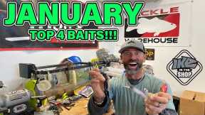 January Top 4 Baits! (What to USE in COLD Water Bass Fishing!)