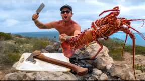 Bare Handed Catching LOBSTER in Rock Pools - Catch and Cook